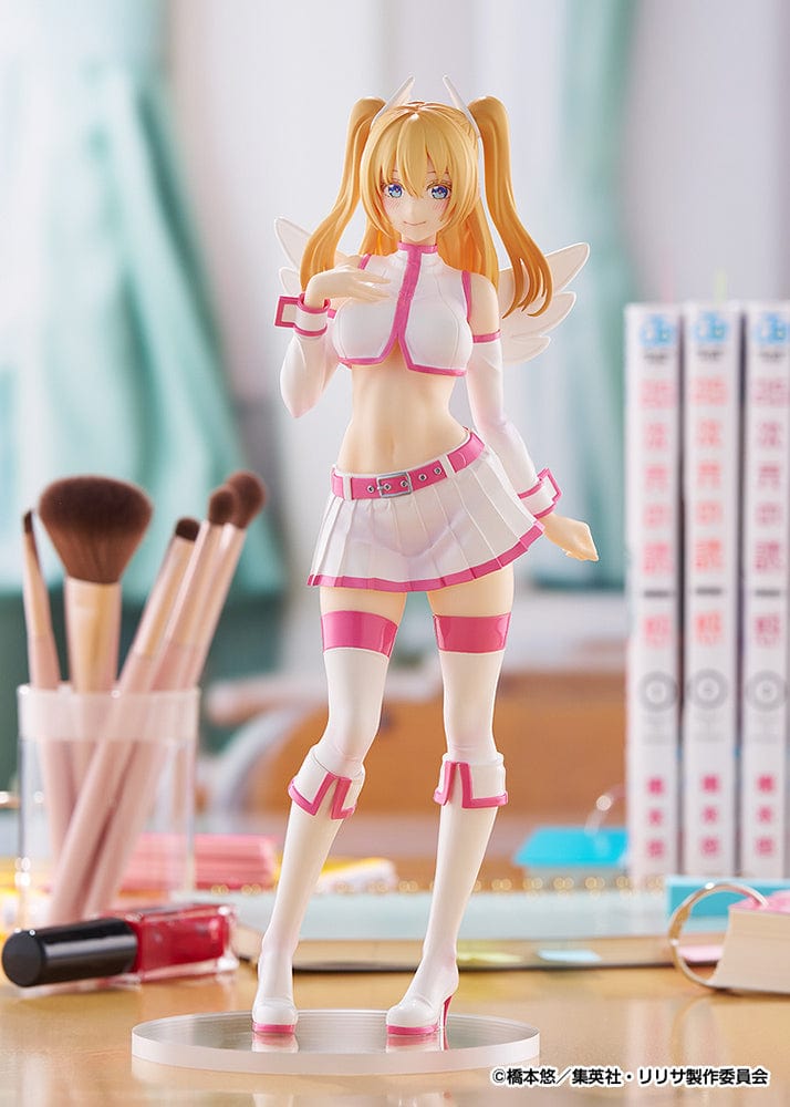 2.5 Dimensional Seduction Pop Up Parade L Liliel (3rd Squad Outfit Ver.) figure, featuring Liliel in a white and pink outfit with angel wings.