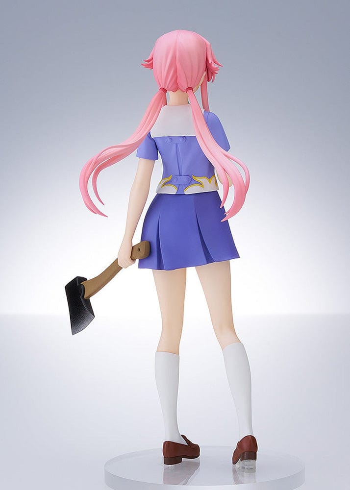 Future Diary Pop Up Parade Yuno Gasai figure in school uniform holding axe and phone with determined expression