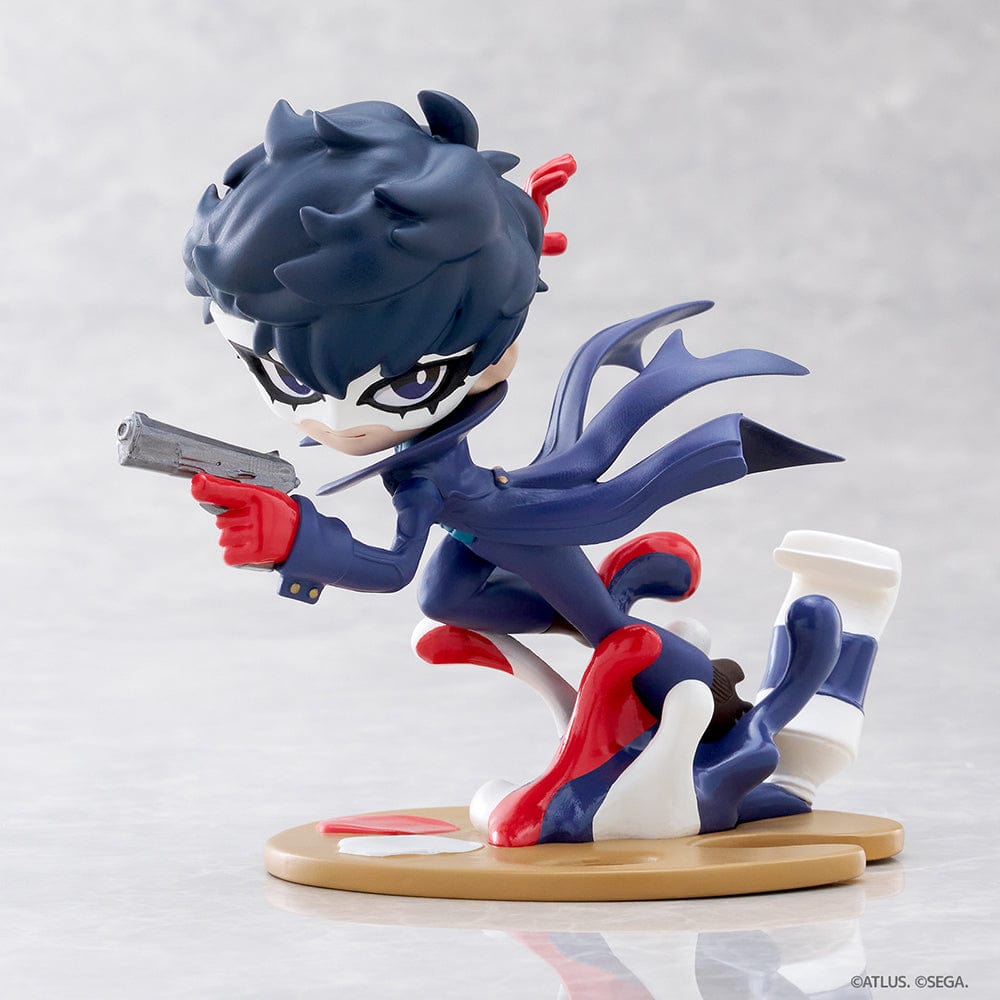 Persona 5 Tactica PalVerse Pale Joker figure featuring a dynamic pose, Phantom Thief outfit, and themed base, set against a white background.