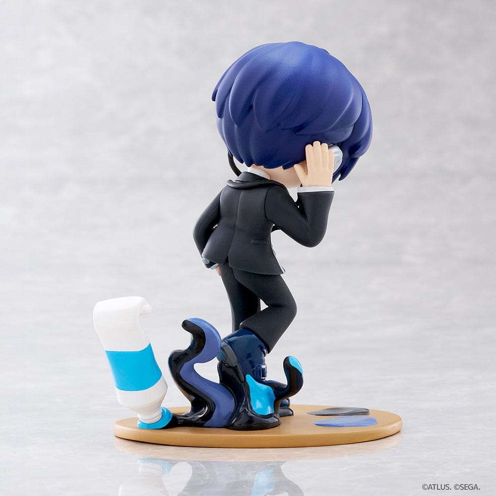 Persona 3 Reload PalVerse Pale Protagonist figure featuring a dynamic pose, headphones, and a swirling action-themed base, set against a white background.