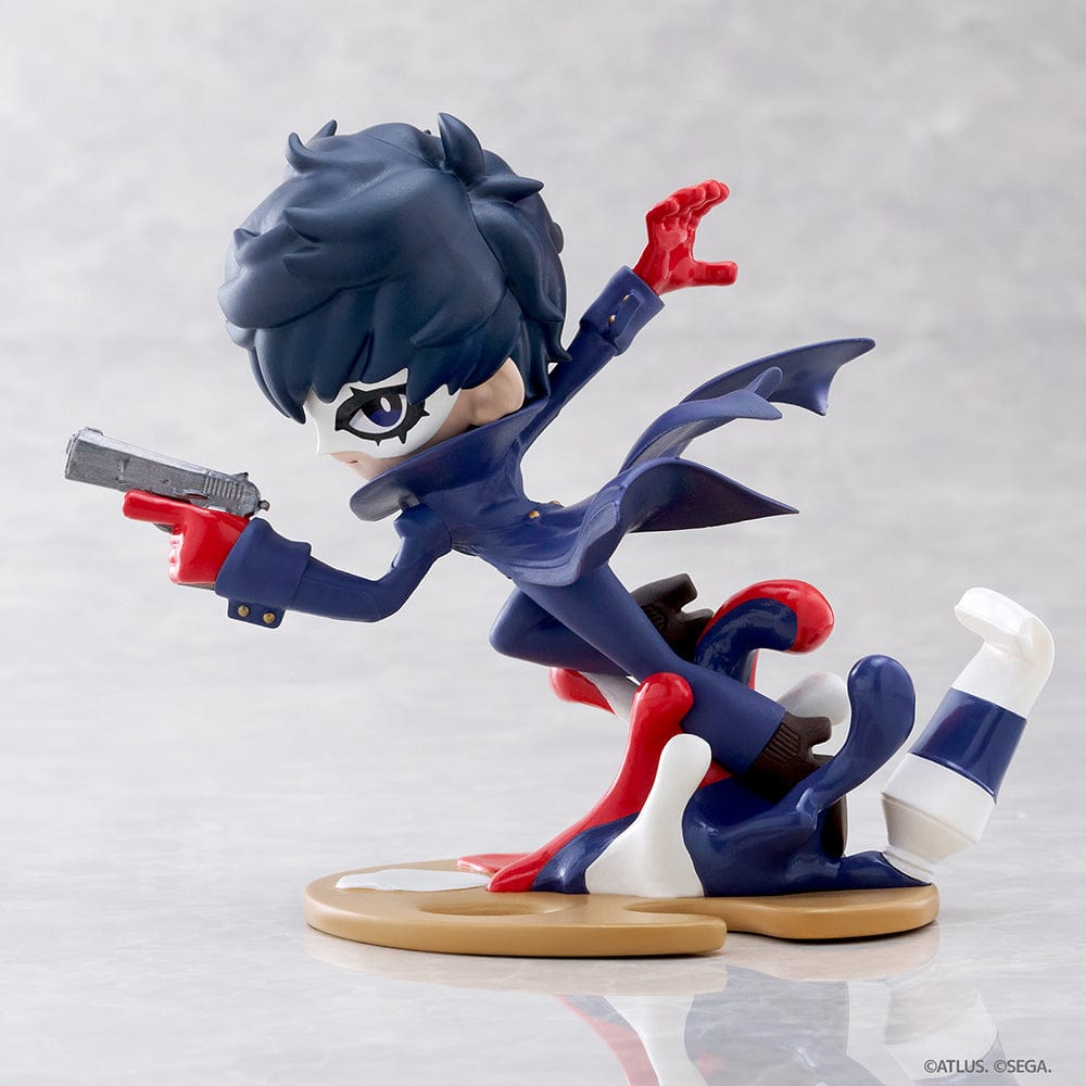 Persona 5 Tactica PalVerse Pale Joker figure featuring a dynamic pose, Phantom Thief outfit, and themed base, set against a white background.