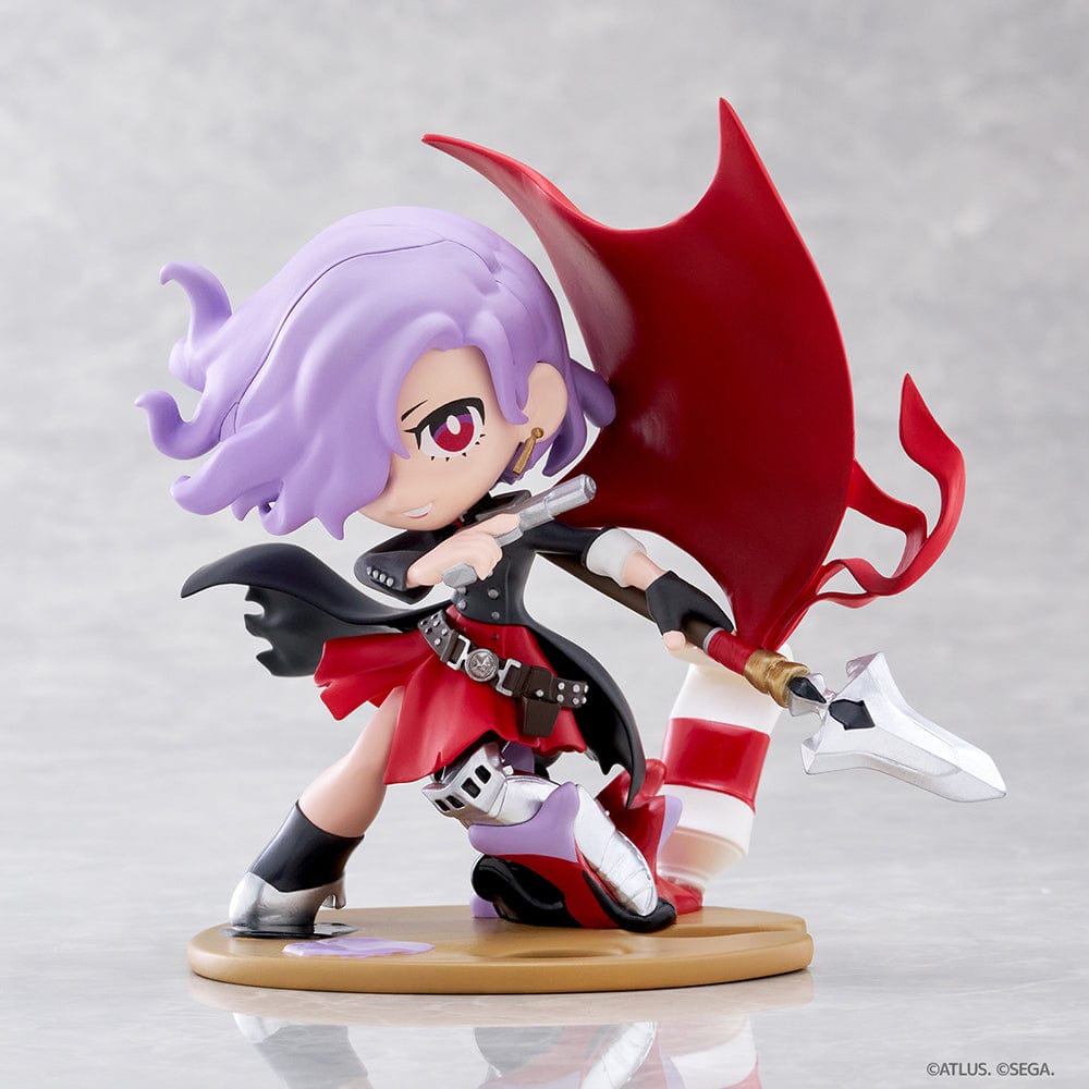 Persona 5 Tactica PalVerse Pale Erina (Elle) figure featuring a dynamic pose, flowing cape, and detailed weapon, set against a white background.