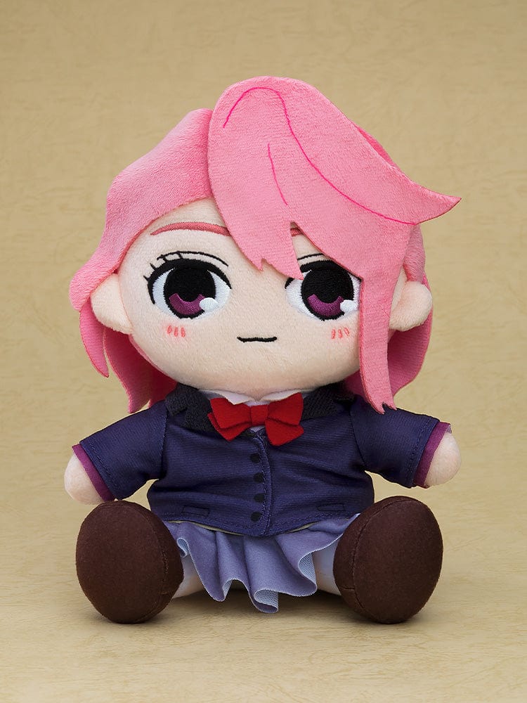 Dandadan Aira plushie with her iconic pink hair and school uniform, crafted from soft and high-quality materials.