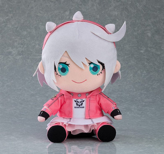 GUILTY GEAR -STRIVE- Elphelt Valentine Plushie, with detailed horns, bridal jacket, and a playful expression, ready to join the fight or your plushie collection.