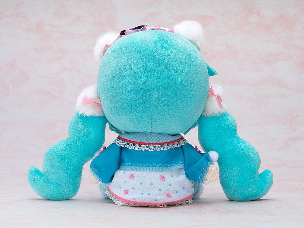 Vocaloid Hatsune Miku (Loungewear Outfit Ver.) Plushie with pink glasses, turquoise twin-tails, and cozy loungewear outfit.