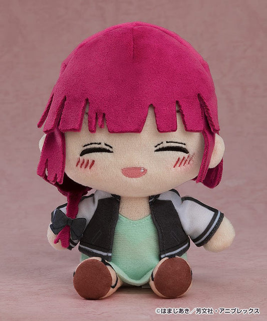 Bocchi the Rock! Kikuri Hiroi Plushie with Onikoro Carrying Case, featuring her bright pink hair and wide smile, encapsulating her sunny disposition.