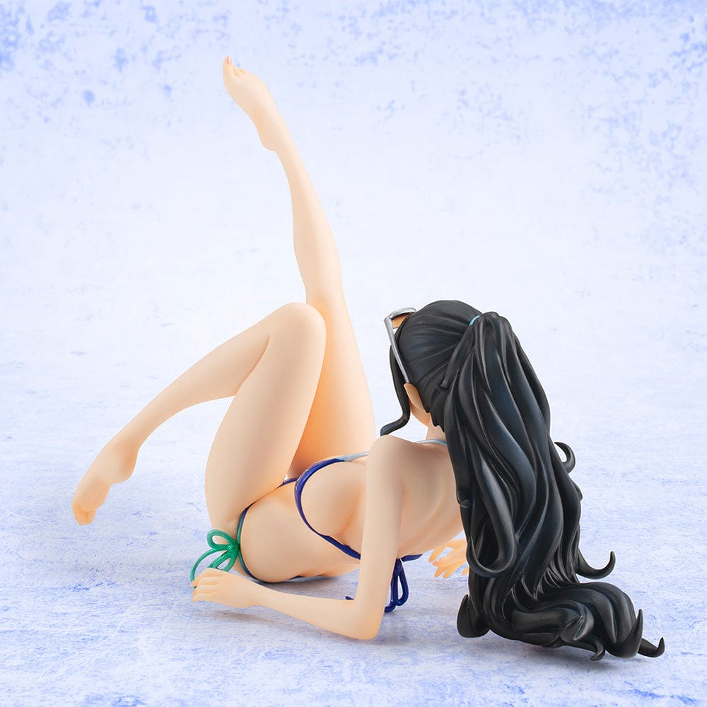 One Piece Portrait of Pirates Nico Robin Ver.BB_02 20th Anniversary Limited Edition figure in reclining beach pose wearing a blue bikini.