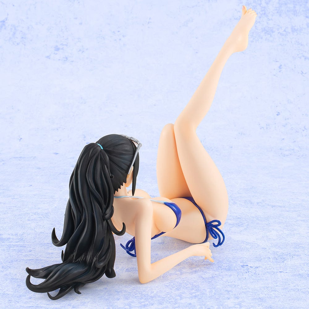 One Piece Portrait of Pirates Nico Robin Ver.BB_02 20th Anniversary Limited Edition figure in reclining beach pose wearing a blue bikini.