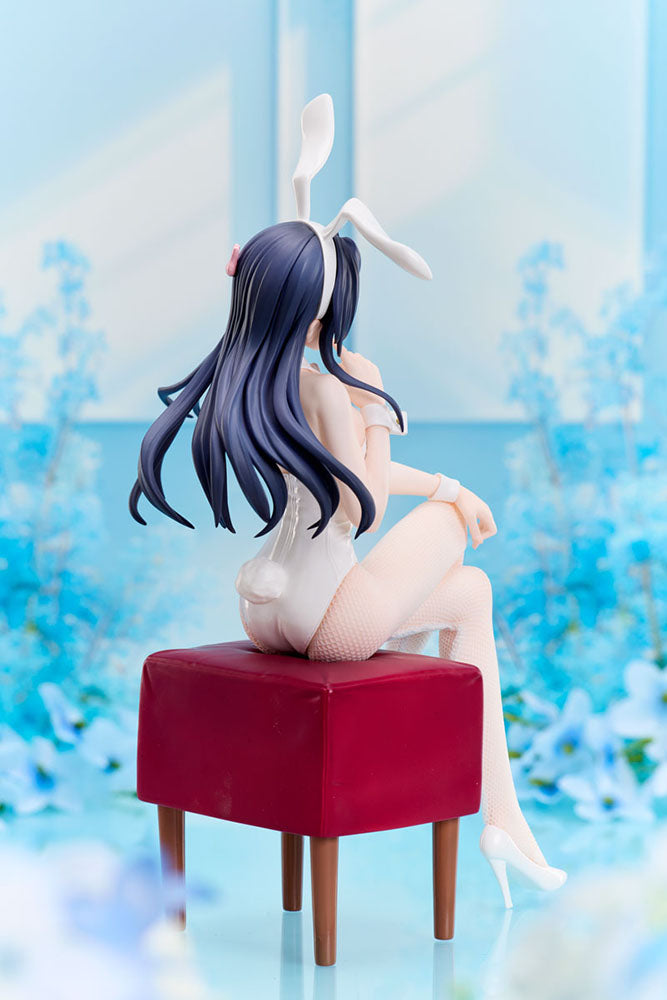 Rascal Does Not Dream Series Mai Sakurajima Bunny Ver. Non-Scale Figure, featuring Mai seated on a red stool in a white bunny outfit.