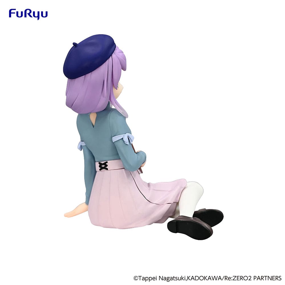 Rezero Starting Life in Another World Anastasia (Book Girl Ver.) Noodle Stopper Figure in seated pose with book, wearing a blue top, light purple skirt, and beret.