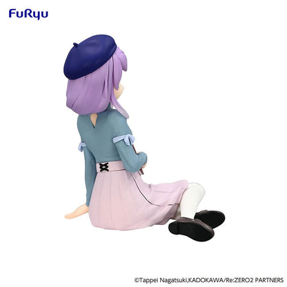 Rezero Starting Life in Another World Anastasia (Book Girl Ver.) Noodle Stopper Figure in seated pose with book, wearing a blue top, light purple skirt, and beret.