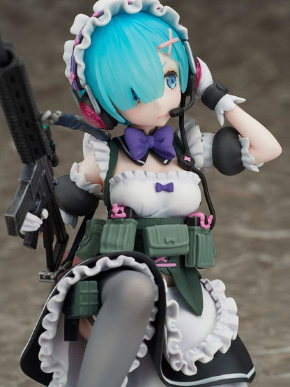Rem (Military Ver.) 1/7 Scale Figure: A stunning figure of Rem from the anime series Re:Zero Starting Life in Another World. Rem is depicted in a detailed military-inspired outfit, showcasing her determination and strength. A must-have collectible for fans, capturing Rem's elegance and captivating presence in exquisite detail.