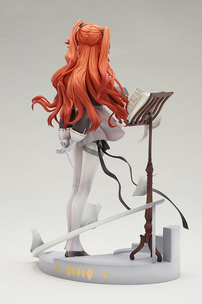 Reverse: 1999 Sonetto 1/7 Scale Figure featuring elegant design with orange hair, music-themed outfit, and dynamic staircase base