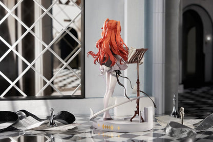 Reverse: 1999 Sonetto 1/7 Scale Figure featuring elegant design with orange hair, music-themed outfit, and dynamic staircase base