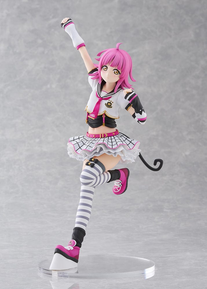 Love Live! Nijigasaki High School Idol Club Rina Tennoji 1/7 Scale Figure in a dynamic pose wearing her idol uniform, with pink hair, cat ears, and a smiling faceplate.