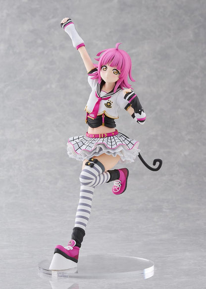 Love Live! Nijigasaki High School Idol Club Rina Tennoji 1/7 Scale Figure in a dynamic pose wearing her idol uniform, with pink hair, cat ears, and a smiling faceplate.