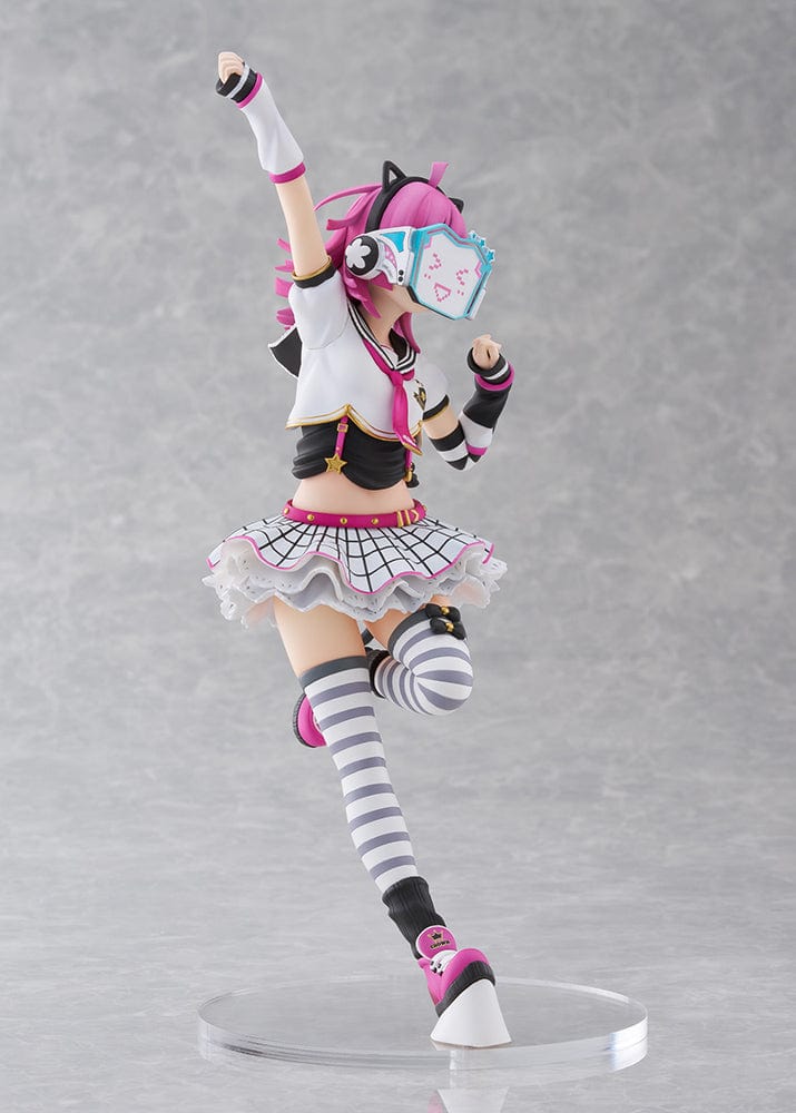 Love Live! Nijigasaki High School Idol Club Rina Tennoji 1/7 Scale Figure in a dynamic pose wearing her idol uniform, with pink hair, cat ears, and a smiling faceplate.