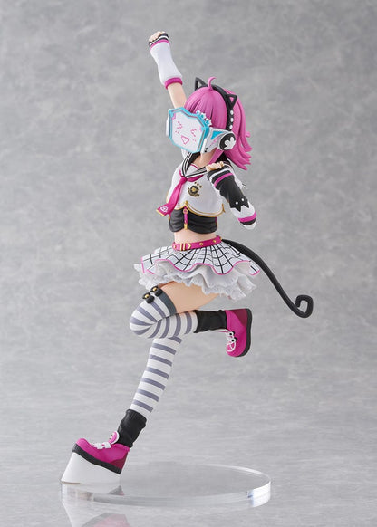 Love Live! Nijigasaki High School Idol Club Rina Tennoji 1/7 Scale Figure in a dynamic pose wearing her idol uniform, with pink hair, cat ears, and a smiling faceplate.