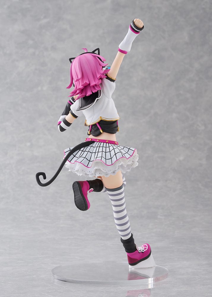 Love Live! Nijigasaki High School Idol Club Rina Tennoji 1/7 Scale Figure in a dynamic pose wearing her idol uniform, with pink hair, cat ears, and a smiling faceplate.