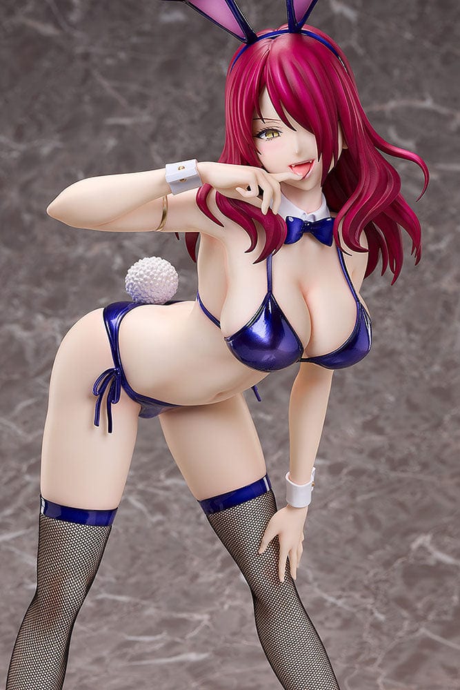 Food Wars! B-Style Rindo Kobayashi (Bikini Bunny Ver.) 1/4 Scale Figure featuring Rindo in a purple bikini with bunny ears and fishnet stockings.