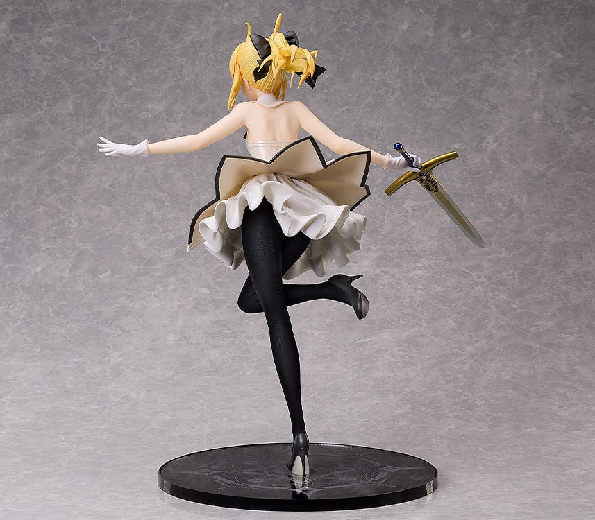 Fate/Grand Order B-Style Saber/Altria Pendragon (Lily) 1/4 Scale Figure in white dress holding a sword.