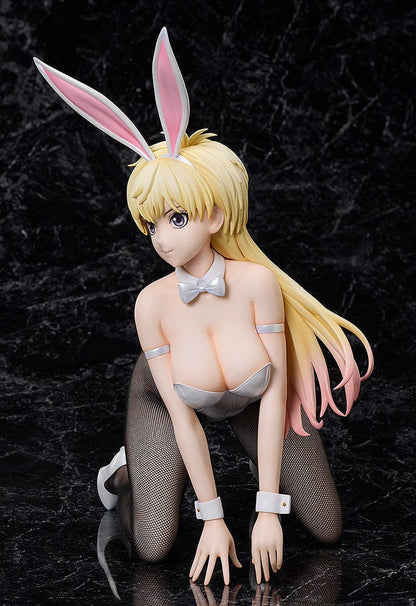 Bastard!! B-Style Sean Ari (Bunny Ver.) 1/4 Scale Figure showcasing Sean Ari in a white bunny outfit with fishnet stockings on a sleek black background.