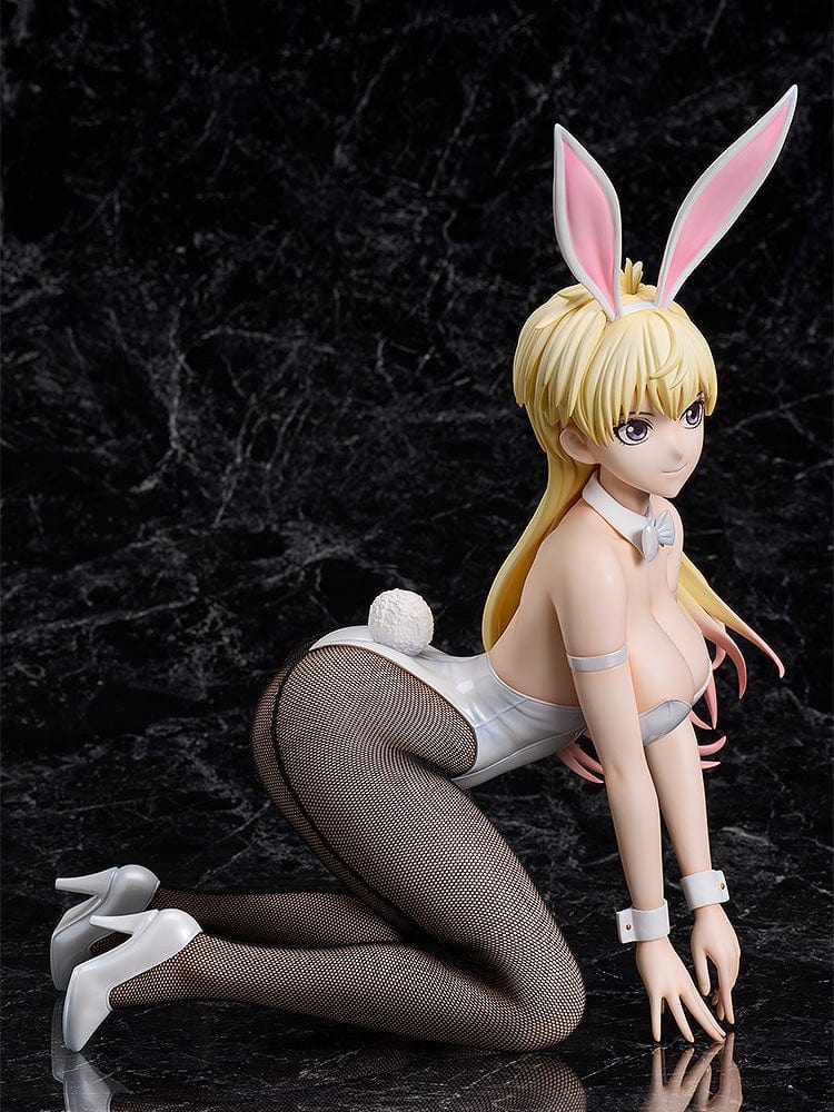 Bastard!! B-Style Sean Ari (Bunny Ver.) 1/4 Scale Figure showcasing Sean Ari in a white bunny outfit with fishnet stockings on a sleek black background.