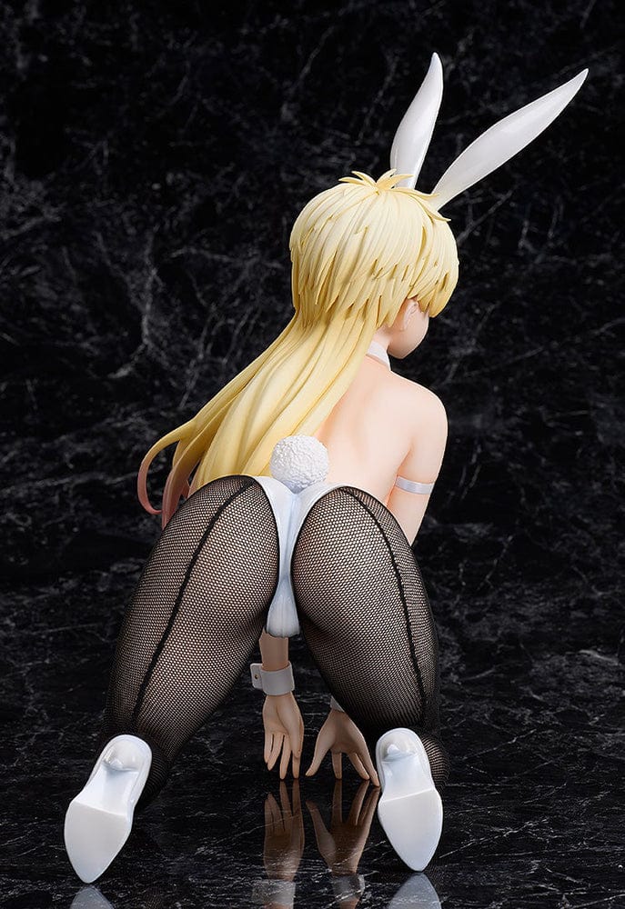 Bastard!! B-Style Sean Ari (Bunny Ver.) 1/4 Scale Figure showcasing Sean Ari in a white bunny outfit with fishnet stockings on a sleek black background.