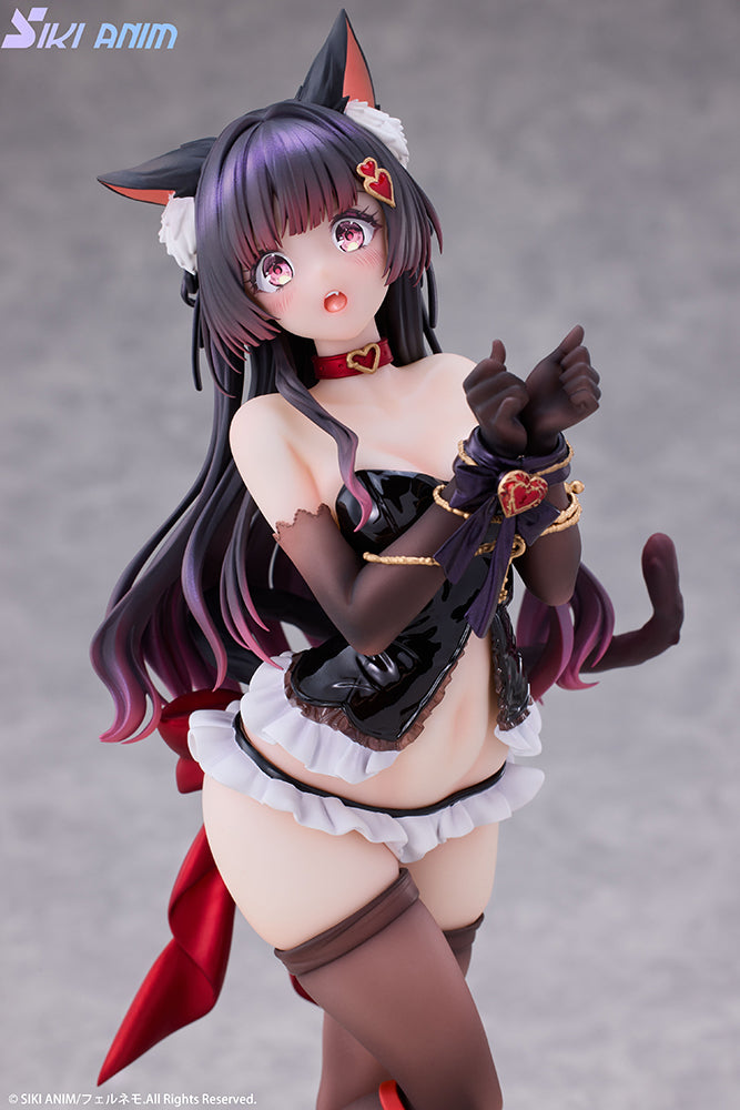 "Fernemo Illustration Shibarare Cat Ruhuna-chan 1/7 Scale Figure - Detailed anime figure of Ruhuna-chan, the cat girl, in a playful pose with intricate outfit and accessories, featuring expressive eyes and flowing hair.