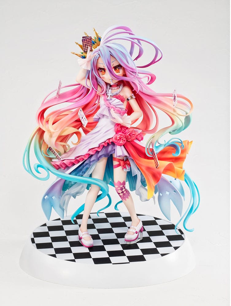 Shiro Dress Ver. 1/7 scale figure from No Game No Life with multicolor hair and dynamic dress.