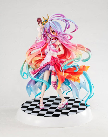 Shiro Dress Ver. 1/7 scale figure from No Game No Life with multicolor hair and dynamic dress.