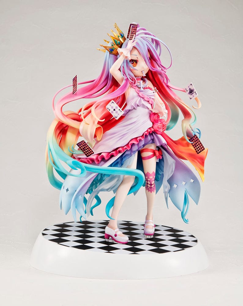 Shiro Dress Ver. 1/7 scale figure from No Game No Life with multicolor hair and dynamic dress.