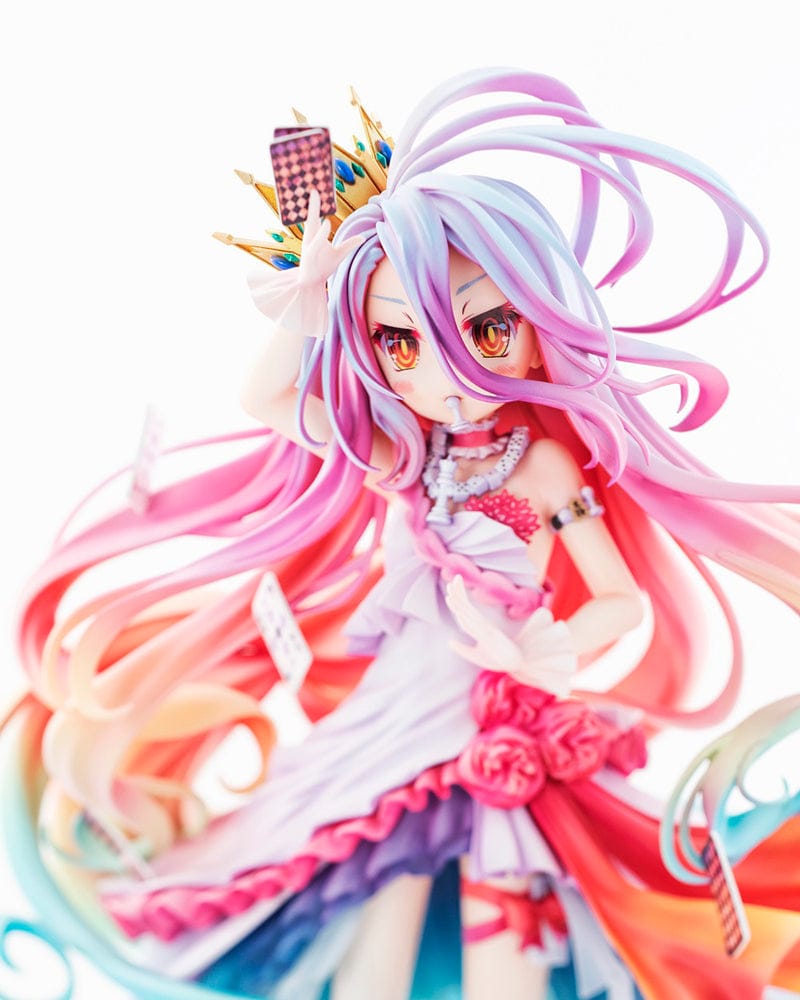 Shiro Dress Ver. 1/7 scale figure from No Game No Life with multicolor hair and dynamic dress.