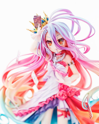 Shiro Dress Ver. 1/7 scale figure from No Game No Life with multicolor hair and dynamic dress.