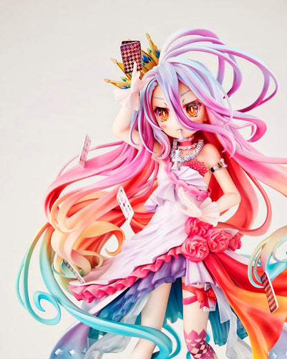 Shiro Dress Ver. 1/7 scale figure from No Game No Life with multicolor hair and dynamic dress.