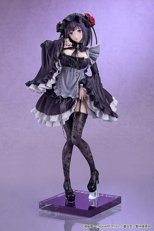 My Dress-Up Darling Shizuku Kuroe: Cosplay by Marin 1/6 Scale Figure in a Gothic Lolita outfit with intricate details, standing on a purple display base.