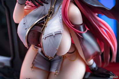 Neshia Illustration Succuba Sister no Onee-san 1/6 Scale Figure with pink hair, demon wings, gothic cross base, and intricate outfit design