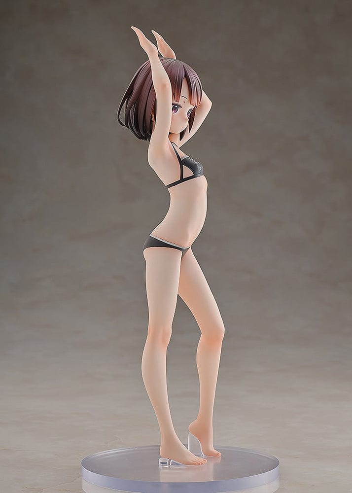 Sword Art Online Alternative: Gun Gale Online KD Colle LLENN (Light Novel Swimsuit Ver.) 1/7 Scale Figure, featuring LLENN in a black swimsuit with a playful pose, highlighting intricate details and a dynamic stance.