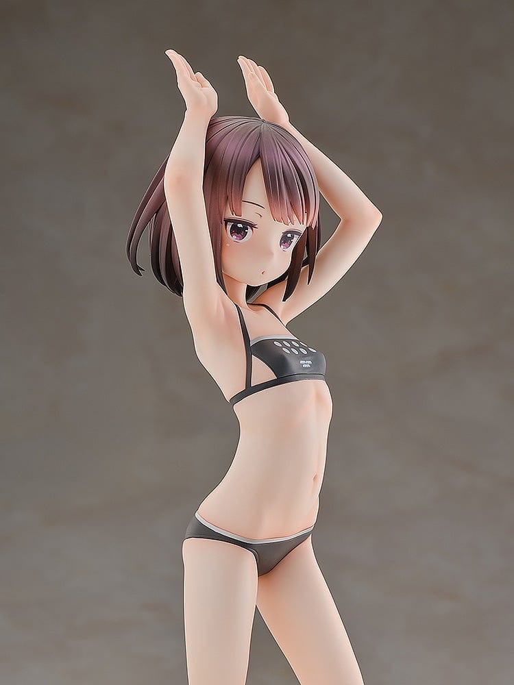 Sword Art Online Alternative: Gun Gale Online KD Colle LLENN (Light Novel Swimsuit Ver.) 1/7 Scale Figure, featuring LLENN in a black swimsuit with a playful pose, highlighting intricate details and a dynamic stance.