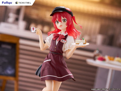 Bocchi the Rock! Tenitol Ikuyo Kita (Cafe Style Ver.) 1/7 Scale Figure in café uniform holding a tray with dessert and tea, captured in a dynamic pose.