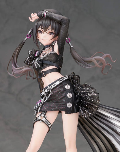 The Idolmaster Cinderella Girls Akira Sunazuka Layered My Edgy Ver. 1/7 Scale Figure, featuring Akira in a black and silver punk outfit with dynamic twin tails and detailed accessories.