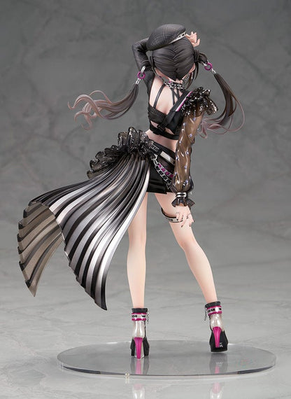 The Idolmaster Cinderella Girls Akira Sunazuka Layered My Edgy Ver. 1/7 Scale Figure, featuring Akira in a black and silver punk outfit with dynamic twin tails and detailed accessories.