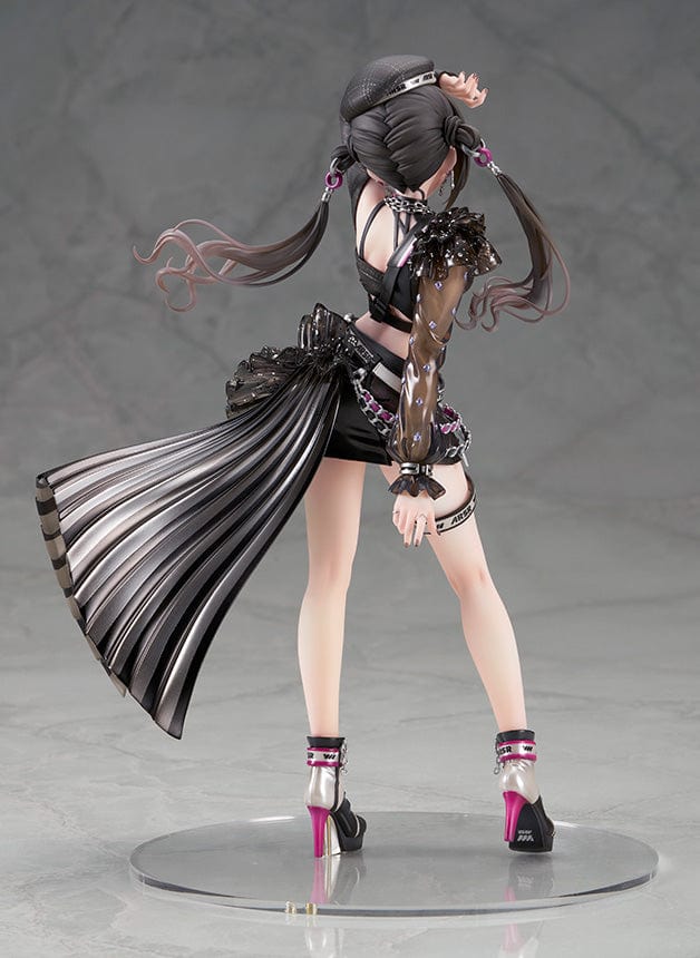 The Idolmaster Cinderella Girls Akira Sunazuka Layered My Edgy Ver. 1/7 Scale Figure, featuring Akira in a black and silver punk outfit with dynamic twin tails and detailed accessories.