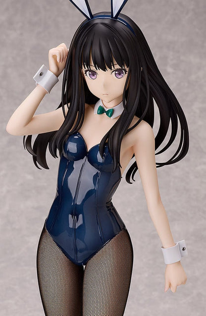 Lycoris Recoil B-Style Takina Inoue 1/4 scale figure wearing a dark blue glossy bunny suit with fabric fishnet stockings.