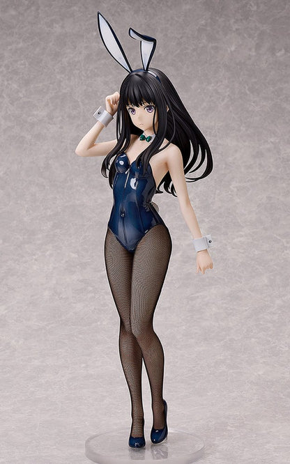 Lycoris Recoil B-Style Takina Inoue 1/4 scale figure wearing a dark blue glossy bunny suit with fabric fishnet stockings.