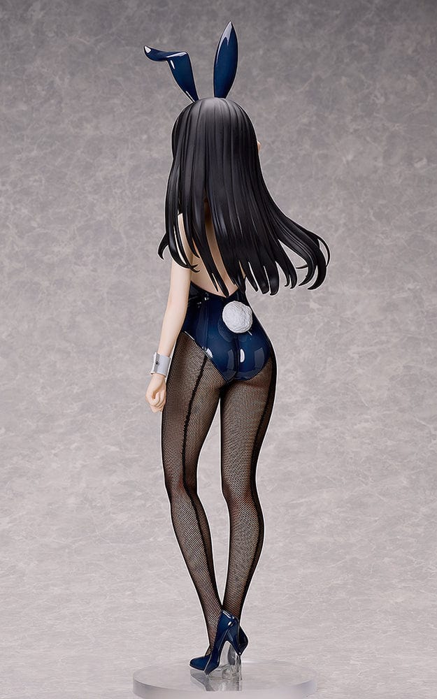 Lycoris Recoil B-Style Takina Inoue 1/4 scale figure wearing a dark blue glossy bunny suit with fabric fishnet stockings.