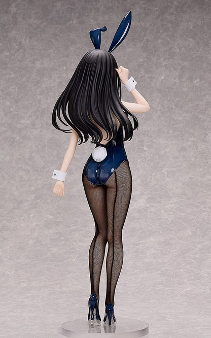 Lycoris Recoil B-Style Takina Inoue 1/4 scale figure wearing a dark blue glossy bunny suit with fabric fishnet stockings.