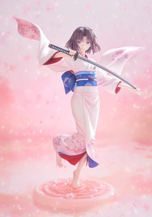 The Garden of Sinners Shiki Ryougi 1/7 Scale Figure (With Bonus), featuring Shiki in a dynamic pose with intricate details and vibrant colors.