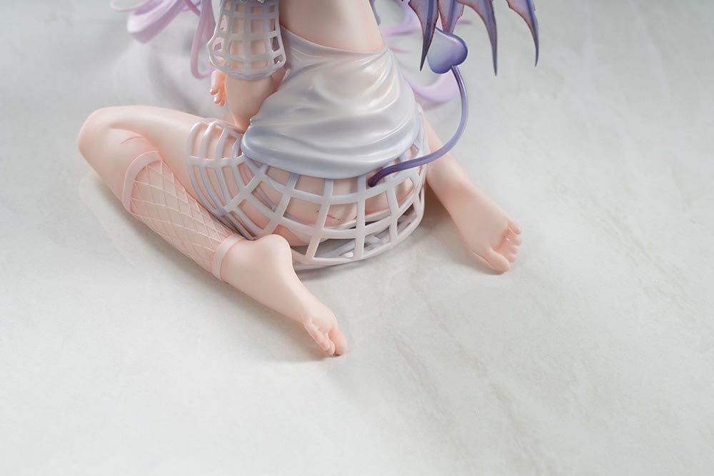 DSmile Original Illustration Demon Girl 1/7 Scale Figure in seated pose with lavender hair, translucent wings, and intricate outfit details.