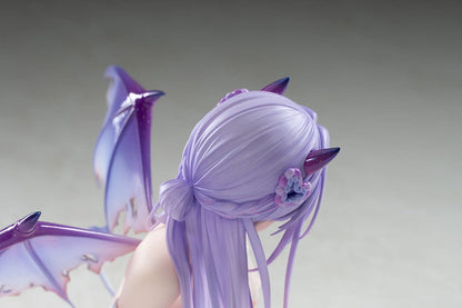 DSmile Original Illustration Demon Girl 1/7 Scale Figure in seated pose with lavender hair, translucent wings, and intricate outfit details.